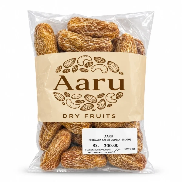 Aaru Premium Safed Jumbo Chuwara – Large Dried Dates