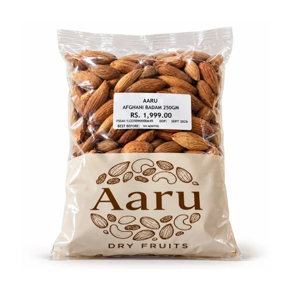 Premium Kaagzi Afghani Badam – Long-Size Nutritious Almonds