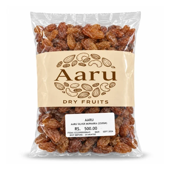 Aaru Silver Munakka – Sweet & Tangy Brown Munakka